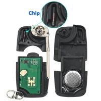 Llave De Coche Remota KEYYOU 2 Botones HU66 Switchblade Flip Plegable 433Mhz Con Chip ID48 Para Audi A3 A4 A6 A8 B6 - details 4