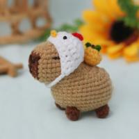 Kit De Tejer Para Principiantes Con Peluche De Capybara Y Guía De Tejer a Mano Conjunto DIY De Conejo De Peluche Herramientas De Tejer Y Hilo Incluidos - details 11