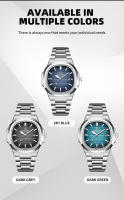 Reloj De Pulsera De Lujo PENGAGAR 2024 Para Hombre Resistente Al Agua Cuadrado Acero Inoxidable Luminoso Fecha Cuarzo Moda Casual - details 6