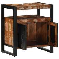 vidaXL Mueble de baño para lavabo madera maciza reciclada 55x35x60 cm - details 1