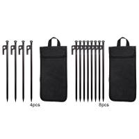 Juego De 4/8 Piezas De Clavos De Luz Nocturna Para Tienda De Campaña Extensos Y Fortalecidos Anti-Viento Para Suelo Fuera De Casa Set De Clavos De Acero Para Fijación De Vela De Canopy - details 5