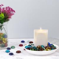 Mini gemas de vidrio, piedras de Mancala de colores mezclados, cuentas de mármol de fondo plano, arte decorativo para el hogar, artesanía, relleno de jarrón - details 3