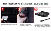 M3 HUD Obd2 Pantalla De Visualización Para Coche Proyección En Parabrisas Con Gran Fuente Adecuado Para Todas Las Autos E-OBD Y GPS - details 20