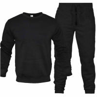 Conjunto Deportivo Para Hombre Con Cuello En O 2 Piezas Sudadera Con Capucha Y Pantalones Con Cierre Elástico Traje De Correr Casual De Poliéster Para Otoño E Invierno - details 9
