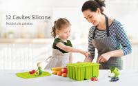 Molde De Helado De Silicona Mini Con Palitos De Madera Para Verano Herramientas De Helados Eco-amigables Y Personalizables - details 0