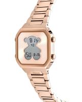 Reloj digital de mujer D-BEAR con brazalete de acero IPG dorado rosa - details 1