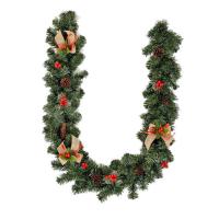 Guirnalda Artificial De Navidad De 5.9 Pies Decorada Con Conos De Pino Y Clusters De Bayas Para Fiestas De Invierno Y Agradecimiento - details 6
