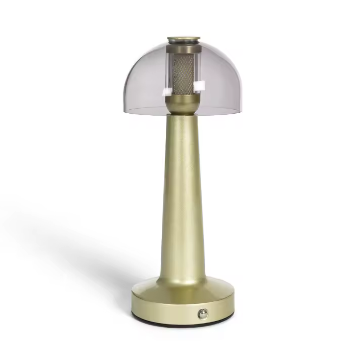 Ledkia Lámpara de Mesa LED Metal Portátil con Batería USB Recargable Orsha Dorado - 1
