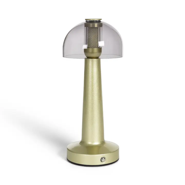 Ledkia Lámpara de Mesa LED Metal Portátil con Batería USB Recargable Orsha Dorado - 1