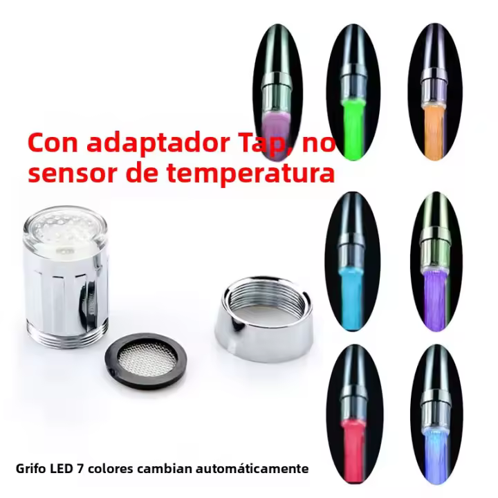 Luces LED Para Ducha Sensor De Temperatura Múltiples Colores Iluminación Para Baño Y Cocina Con Sensor De Temperatura - 1