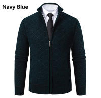 Chaqueta De Punto Para Hombre Con Capucha Y Cierre Completo De Fleece Grueso Abrigo De Otoño E Invierno Ropa Aislada Casual - details 1