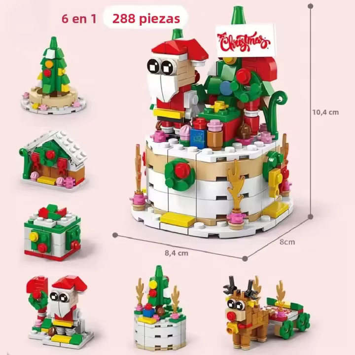 Calendario De Advenimiento De Navidad Con Bloques De Construcción 2024 Incluye Bloques De Casa De Navidad Tren De Santa Claus Regalo Para Niños Y Niñas Edad Recomendada 3-6 Años Material Plástico - 1