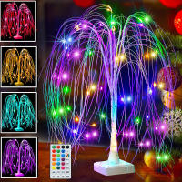 Árbol De Bonsái Weeping Willow LED Con Luces De Hadas Cambio De Color Para Decoración De Navidad Y Fiesta En Mesa Incluye Pilas - details 1