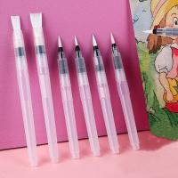 Set De 9 Pinceles De Tapa Con Caja De Almacenamiento Cerdas De Nylon Para Lápices De Acuarela Y Colores Solubles En Agua - details 0