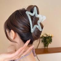 Pinza De Pelo De Acrílico Con Agarre Suave Dientes De Tiburón Simple Accesorio De Pelo De Lujo Decorativo Para Mujer - details 0