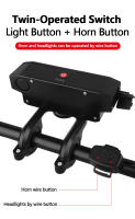 Luz delantera de bicicleta recargable por USB, bocina de Ciclismo de 120dB, resistente al agua, 6 modos de iluminación, fácil de instalar - details 6