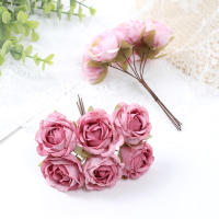6Pcs Arreglo De Flores Artificiales Peonía Para Decoración De Hogar Y Bodas Decoración De Habitaciones Falsas Flores Para Wreaths De Manualidades Y Regalos - details 4