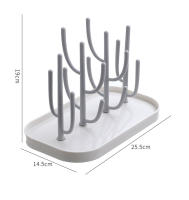 Rack De Secado Para Botellas De Alimentación De Bebé Soporte Para Tetinas Y Copas De Bebida Organizador De Almacenamiento Y Secado De Plástico Para 0-24 Meses - details 2