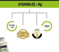 VITAMINA D3 + MAGNESIO BISGLICINATO (120CAPS) - Fullgas  Refuerza sistema inmune  Correcta salud articulaciones y huesos  Previene osteoporosis - details 0