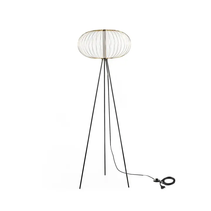 Mizar - Lámpara de pie LED en Maple Negro - 1