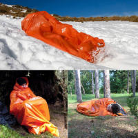 Bolsa De Sueño De Sobrevivencia Emergente Al Aire Libre Manta Térmica Mylar Impermeable Reutilizable Portátil Para Camping Y Senderismo Equipo De Emergencia - details 0