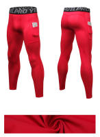 Pantalones De Entrenamiento De Veludo Para Hombre Con Bolsillo Térmicos Estrechos Para Correr En Otoño E Invierno - details 12