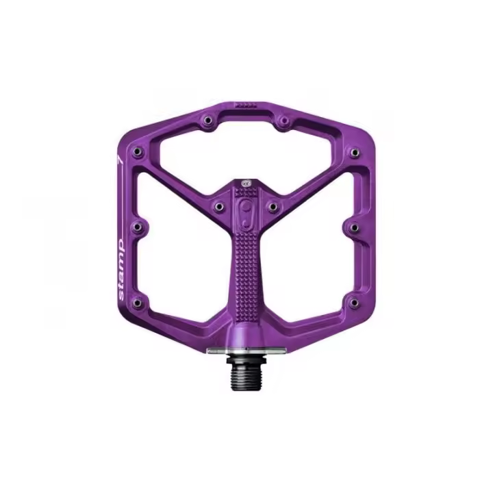 Pedales de Bicicleta CRANKBROTHERS STAMP 7 LILA S - Plataforma Cóncava Sellada Ajustable - 1