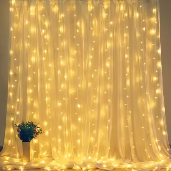 Luces De Encaje LED Para Navidad Y Fiestas Decoración De Hogar Jardín Dormitorio Lámparas De Hielo Icicle 6M/3M Autónomas No Certificadas - 1