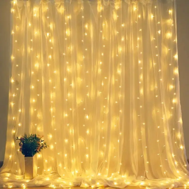 Luces De Encaje LED Para Navidad Y Fiestas Decoración De Hogar Jardín Dormitorio Lámparas De Hielo Icicle 6M/3M Autónomas No Certificadas - 1