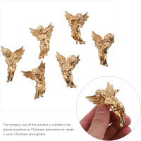 6 PCS Adornos De Ángel Para Decoración De Árbol De Navidad Colgantes En Oro Y Plata Estatuillas De Ángel Para Adornar El Árbol De Navidad - details 1