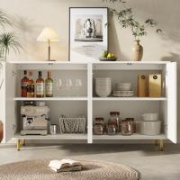 Gabinete de Comedor independiente 140x40x85,9 cm | Diseño Único con Puertas Personalizados | Pitas Metálicas Durables y Estables | Amplio Espacio de Almacenamiento para Sala de comedor - details 1