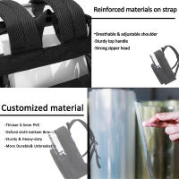 Mochila Transparente Impermeable Grande Para Niñas Y Niños Estilo Moderno Y Fashion Material PVC Con Cierre De Cremallera - details 16