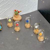 Cubierta Protectora De Vidrio Para Miniatura De Rosa 1PC Escala Modelo Miniatura Ornamentos Simulación Decoración Para El Hogar Y Artesanías - details 1