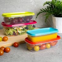 X-Set de 9 Fiambreras de Plástico con Tapa Multicolor, Recipientes Reutilizables para Alimentos, Apilables, Cuadrados y Rectangulares, Apto para Microondas, Lavavajillas y Congelador, Libre de BPA - details 6