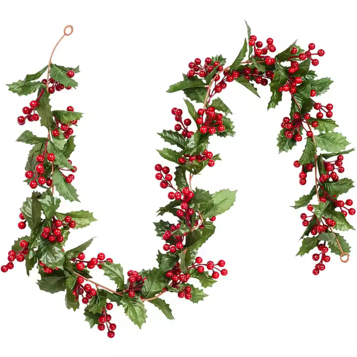 Guirnalda Decorativa De Pino Artificial De 180cm Con Conos Y Ramas Para Navidad Fiesta Bodas Y Ornamento De Pared De Chimenea Y Escaleras - 1