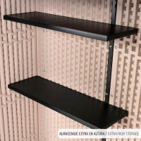 Lifetime - Armario exterior vertical Rough Cut™ 1.500 L, polietileno HDPE texturizado, con suelo, doble puerta con cierre para candado (n/i), estructura reforzada, estantes interiores ajustables, resistente a la intemperie, ideal para almacenamiento - details 6