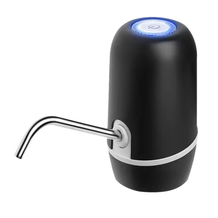 NK Dispensador de Agua - Dispensador Automático, Carga USB, Dosificador de Acero, sin BPA, Agua Fría, 1200mAh, Transportable, para Garrafas y Botellas 1.5L, 5.7L, 10L, 11.3L, 15L, 18.9L - Color Blanco - 1