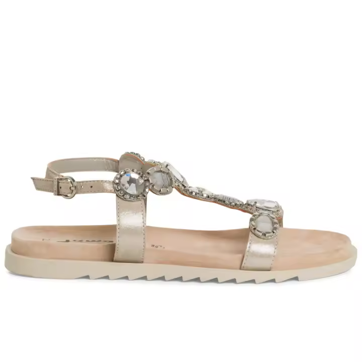 Sandalia flip-flop Tamaris en piel con pedrería 1-1-28126-42941 - 1