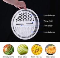 Cortador De Verduras 3 En 1 Rallador De Acero Inoxidable Con Cesta De Encaje Cocina Accesorios Bowl Para Ensalada Herramientas De Frutas Y Verduras - details 2