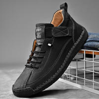 Zapatos Casuales Para Hombre De Cuero Hacer a Mano Transpirables Mocasines De Moda Talla Grande 38-48 Zapatos De Barco Lujo - details 39
