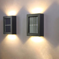 1-6Pcs Luces De Pared Solares Con 2LED Para Jardín Patio Valla Decoración Lámparas Iluminación Seguridad Exterior Impermeable Para Escaleras Y Atriles - details 4