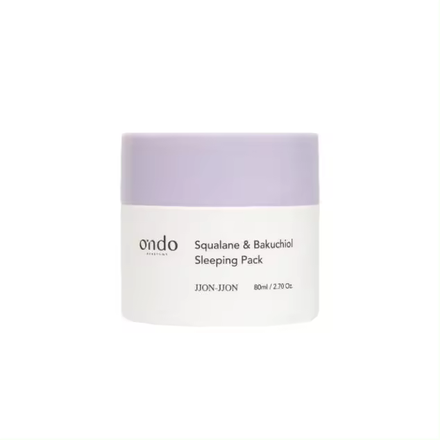 Ondo Beauty 36.5 - SQUALANE & BAKUCHIOL SLEEPING PACK JJON-JJON - Mascarilla de noche de textura gelatinosa que fortalece la barrera protectora de la piel y ayuda a prevenir los signos de la edad, dejando una piel tersa y jugosa. - 80ml - 1