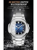 Reloj De Pulsera De Moda Para Hombre BINBOND 2024 Resistente Al Agua Con Fecha Luminosa Y Manos De Acero Inoxidable Cuarzo Redondo - details 0