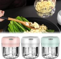 250ml ajo cebolla jengibre chopper, trituradora de ajo eléctrica trituradora eléctrica picadora de carne utilizada para aplastar ajo, jengibre, blanco - details 1