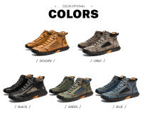 Botas De Tobillo Clásicas Vintage Para Hombre De Cuero Genuino Suave Y Amigable Con La Piel FLYLAND Botines Casuales Hechos a Mano - details 7