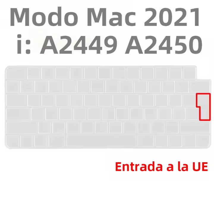 Cubierta De Silicona Para Teclado Bluetooth Apple Magic Keyboard 2021 A2450 A2449 Protector Anti-Polvo Y Resistente Al Agua Para iMac - 1