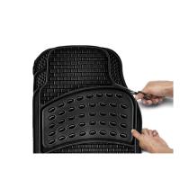 HOGUITA-Juego de 4 Alfombras de Goma Antideslizantes para Coche, Alfombrillas Universales Recortables, Delanteras y Traseras, Protección Completa para el Suelo del Vehículo, Color Negro, Fáciles de Limpiar y Resistentes - details 3