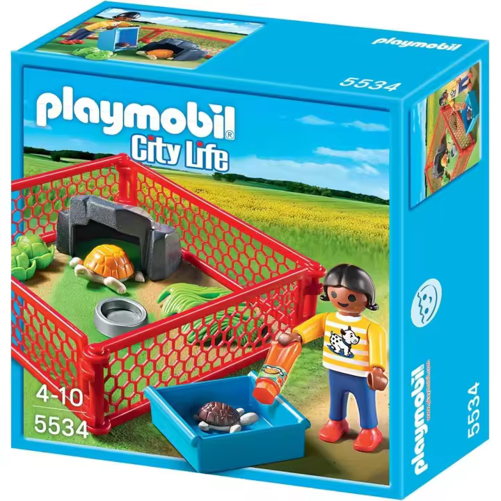 Recinto de tortugas con su casita y cuidadora - Playmobil City Life 5534 - 1