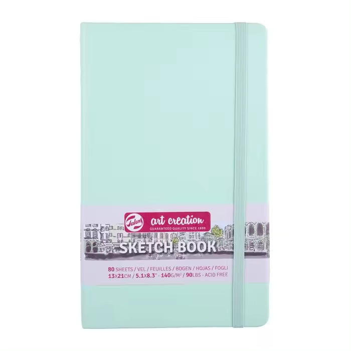TALENS CUADERNO BOCETOS 13X21CM 140G 80 HOJAS VERDE MENTA BLOC TAC 13x2x21 Cms. - 1