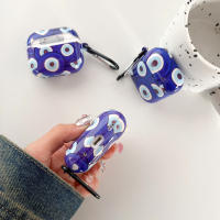 Funda Protectora Para AirPods 3 2 1 Pro2 pro Estilo Azul Con Patrón Ocular Avanzado Funda Suave De Película Adecuada Para Auriculares Y Cabezos - details 9